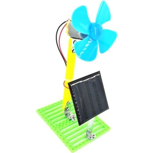 DIY Solar Powered Fan Physical Motor Circuit Science 3D Puzzle Science Toys