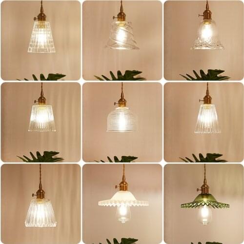 Home Decor Loft Style Brass Pendant Lighting for Home Hotel Bar Kitchen Dining Room Bedside E27 Lamp Holder Hanging Lamp Nordic