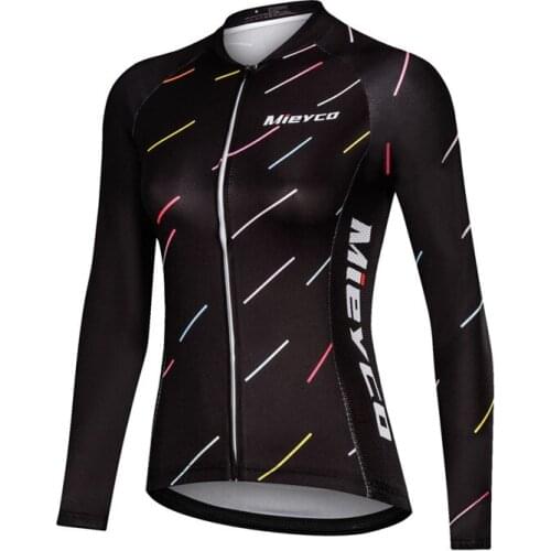 Breathable Black Stripe Cycling Jersey Womens Clothing 2021 Spring Eco-Friendly Bike Ciclismo Tops For Girls Road Team Bicycle