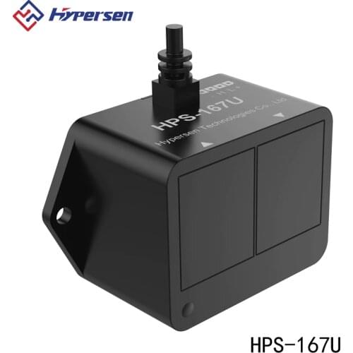 Hypersen HPS-167C and HPS-167U single point ranging sensor obstacle avoidance ToF 35m lidar module with IP65 waterproof hous