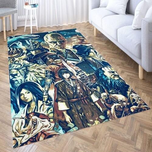 Sekiro Carpet for Living Room 3D Anime Cartoon Rug Gamer Teen Room Bedside Lounge Rug Kids Children Floor Mats
