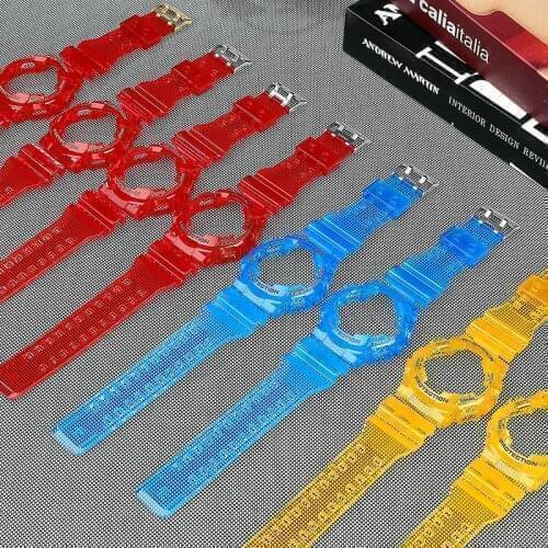 Colorful Transparent Resin Fashion Watch Band And Watchcase For G-SHOCK GD/GA110/GLS-100/120