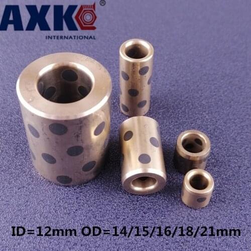 Oil Self-lubricating JDB Ball Bearing Linear Graphite Copper Set Bearing Bushing Lm12 12mm OD 18/21/22mm 4/10pcs Free Shipping