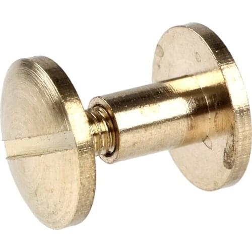 New 10x Arc Solid Brass Button Stud Screw Nail Screw back Leather Rivet Belt 6mm