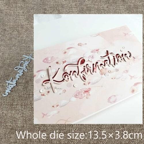 New Design Craft Metal stencil mold Cutting Dies German word decoration scrapbook die cuts Album Paper Card Craft Embossing