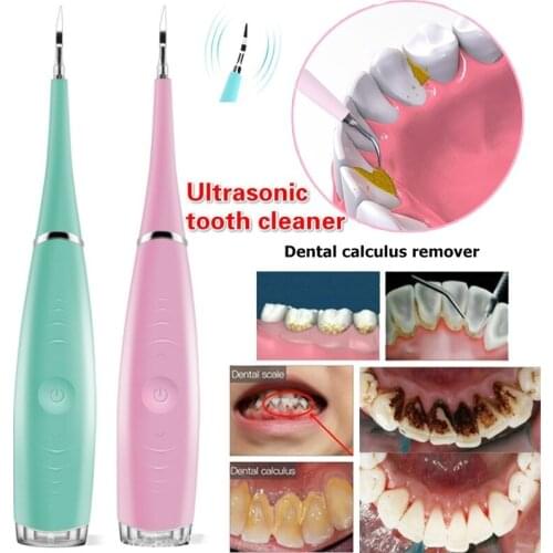 Portable Electric Sonic Dental Scaler Tooth Calculus Remover Tooth Stains Tartar Tool Dentist Teeth Whitening Oral Hygiene Kit