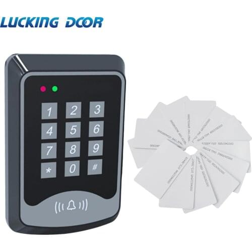 125Khz RFID Keypad Access Control System Device Machine RFID Card Reader Door Lock System 1000 user Keyfobs Cover 1000 users