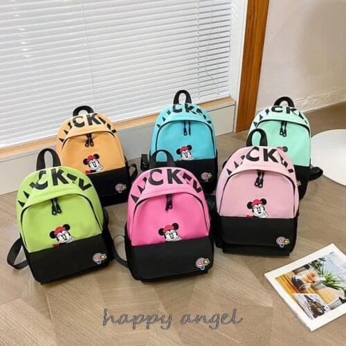 Disney Mickey Mouse Schoolbag Kids Girls Children Boys Student School Backpack Book Bags Cute