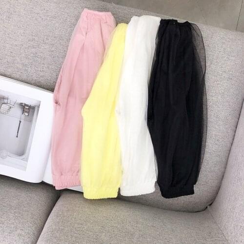 Baby Girls Pants Fashion Mesh Anti-mosquito Pants Fashion Elastic Waist Toddler Girls Trousers 2 3 4 5 6 Years Children Pants