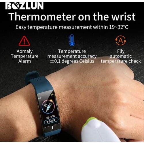 Bozlun E66 Men Women Smart Bracelet Temperature ECG PPG Monitor Smartband Fitness Tracker Clock reloj hombre For Android IOS