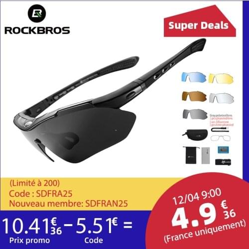 Rockbros polarized sports mens Sunglasses road bike glasses mountain bike riding protective sunglasses 5 lenses