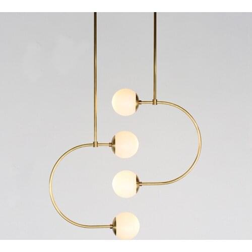 Post Modern Chandelier Lighting LED Designer Droplight Nordic Lustre Globle Hanglamp Living Room Bedroom Kitchen Light Fixture