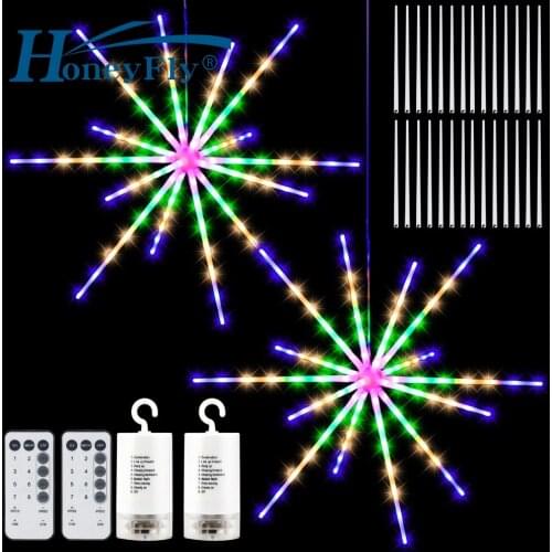 HoneyFly Meteor Shower LED Lantern Lights 14 Tubes Christmas String Lights Holiday Lighting Wedding Party Decoration