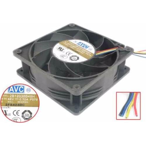 AVC 2B12038B48H P079 DC 48V 0.70A 120x120x38mm Server Cooling Fan