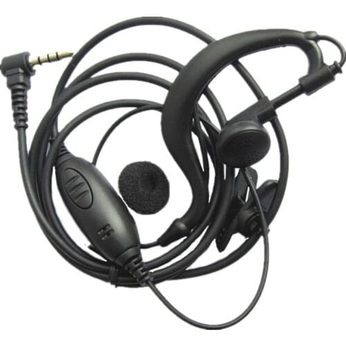 High Quality G-Shape Earphone Headset Earpiece W/Mic PTT Clip For Yaesu Vertex Two-Way Radio FT-50R FT-60R VX-10 VX-14 VX-17