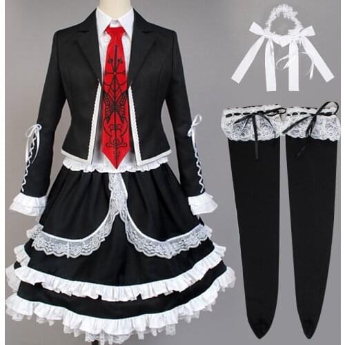 Yasuhiro Taeko Cosplay Costumes Danganronpa Anime Cosplay Celestia Ludenberg Role Play Lolita Uniform for Girls Party Dress