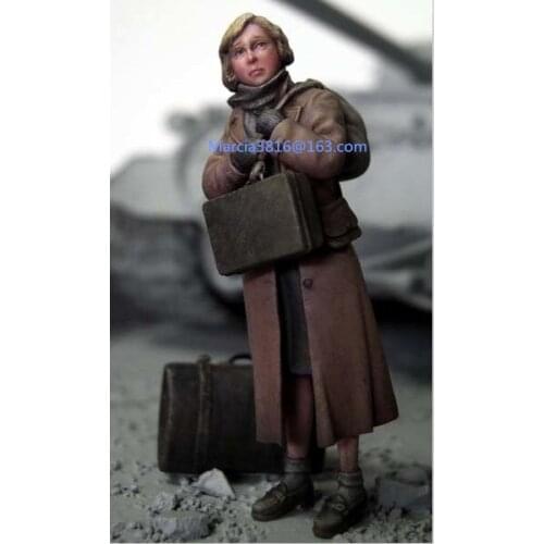 1/35 scale WW2 female civilians WWII miniatures Resin Model Kit figure Free Shipping