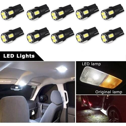 10x T10 W5W Led Bulb 194 168 Car Interior Light For SEAT Leon 1 2 3 MK3 FR Cordoba Ibiza Arosa Alhambra Altea Exeo Toledo Cupra