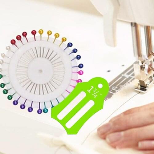 12PCS Folding Fabric Tape Maker Biasing Strips With Multi-color Quilting Pins And Storage Ring Sewing Accessories