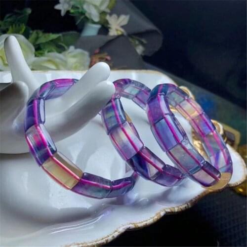 13x15mm Natural Colorful Fluorite Bracelet For Woman Man Healing Love Gift Crystal Beads Stone Gemstone Jewelry Strands AAAAA