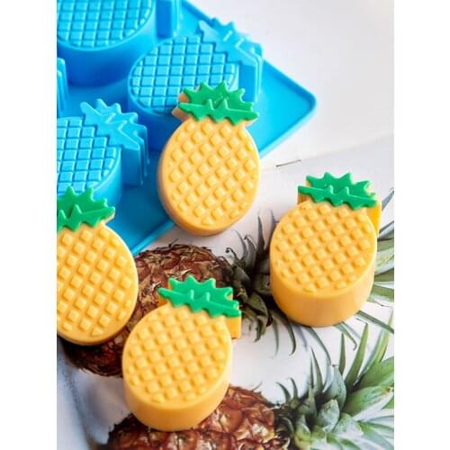 3D Pineapple Shape Mini Mousse Cake Silicone Mold Dessert Baking Handmade Soap Candle Making DIY Tools