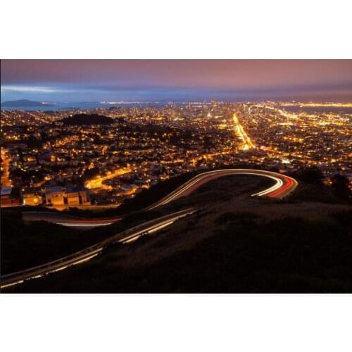 Custom large murals,USA California San Francisco Night City modern wallpaper design,living room bedroom TV wall papel de parede