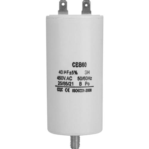 CBB60 450V 40uf Water Pump Capacitor For Washing Machine 50/60Hz Motor Running Washing Machine Capacitor Water Pump Capacitor