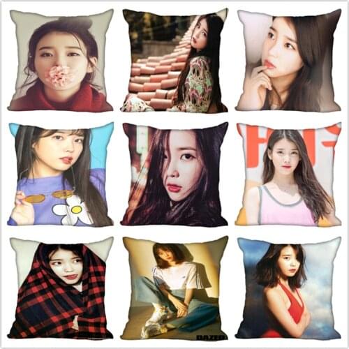 Hot Custom IU Square Pillowcase Custom Zippered Bedroom Home Pillow Cover Case 35X35cm,40x40cm