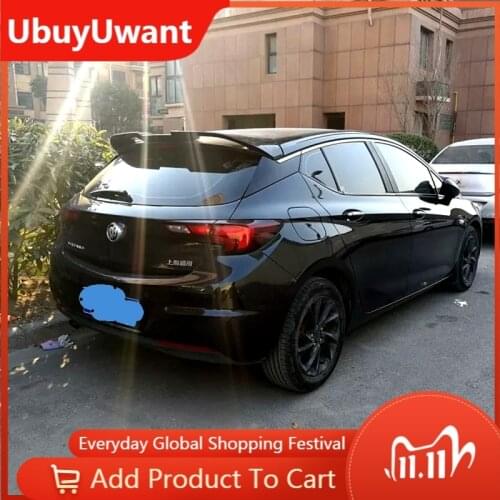 For Opel Astra K 2015 2016 2017 2018 ABS Material Primer Color Car Tail Wing Decoration Rear Trunk Lip Window Roof Spoiler