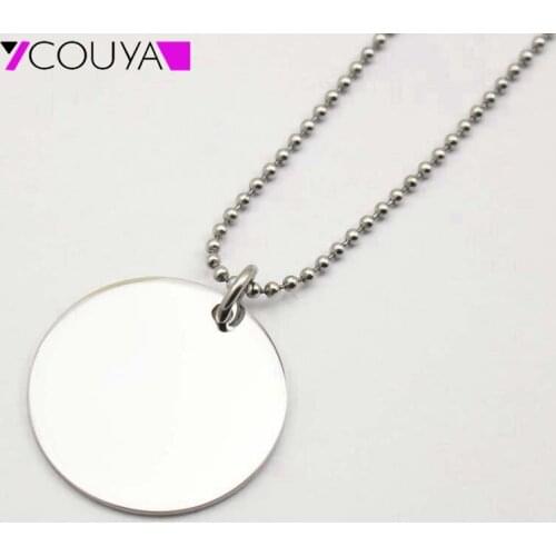 Womens Steel Necklaces Stylish Pretty Boho Coins Chain Necklaces DIY Laser Words Pendant Necklaces for Women/Men present