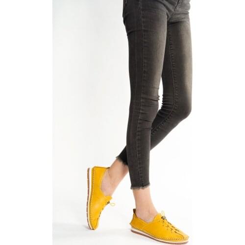 2021 Women Genuine Leather Flat Sneakers, Elegant Lace Up Female Flat Shoes, Fashion Round Toe Lady Shoes Women Casual Shoes