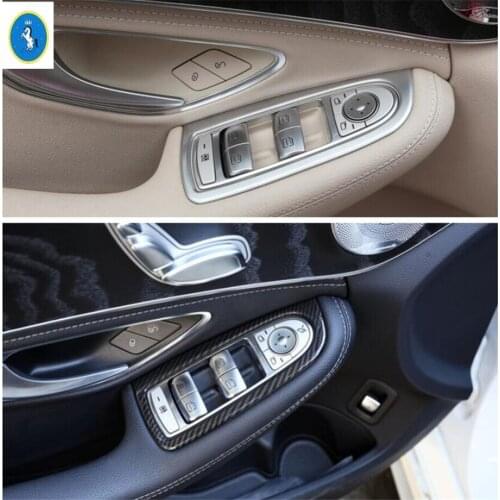 Yimaautotrims Auto Accessory Inner Door Armrest Window Switch Control Cover Trim ABS Fit For Mercedes Benz GLC X253 2016 - 2019