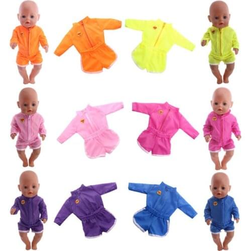 LUCKDOLL 6 Beautiful Casual Sportswear Fit 18Inch American 43cm BabyDoll Clothes Accessories,Girls Toys,Generation,Birthday Gift