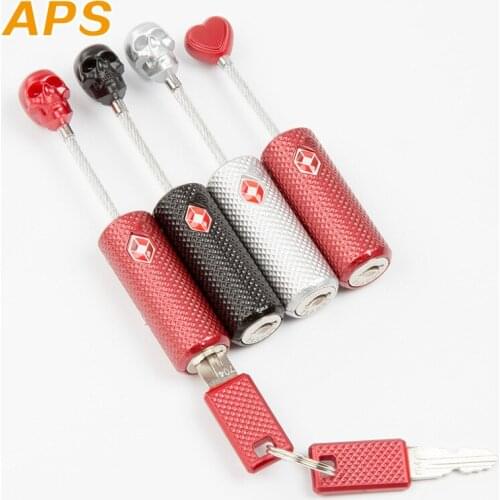 Metal Luggage Locks Three Digits Combination Padlock Mini Security Check Travel Bag Lock Secure Code Lock Key Digital Lock