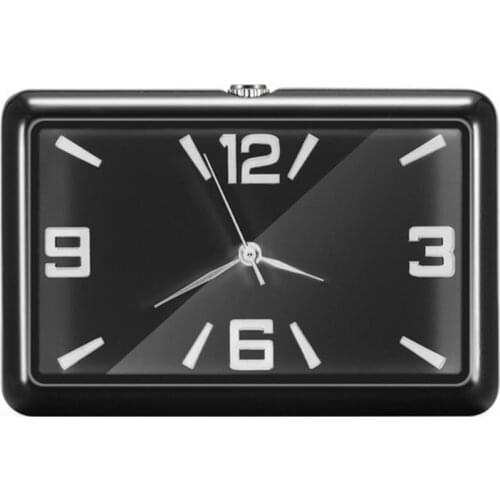 Fashion Self-adhesive Square Car Clock Interior Decoration Electronic Vent Clip Watch Universal Car Styling Accessories Interior