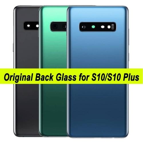 Original Back Glass Battery Cover with Camera Lens for SAMSUNG S10 S10 Plus S10