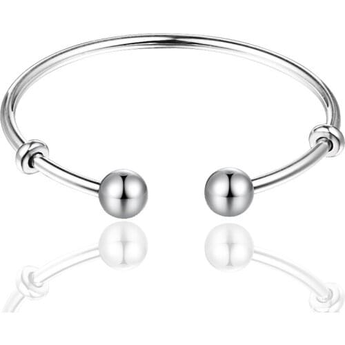 Open Bangle Bangles 100% 925 Sterling Silver Fine Jewelry For Women Wholesales Free Shipping
