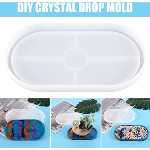 DIY Oval Silicone Coaster Mold Soft Flexible Oval Moulds for kitchen Table Placemats Coasters Home Decoration