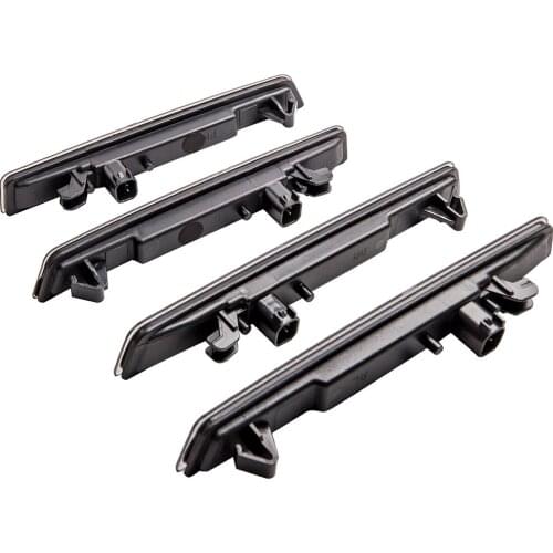 Front+Rear For 2015-2020 Dodge Challenger Black Lens Side Marker Lights LED Kit