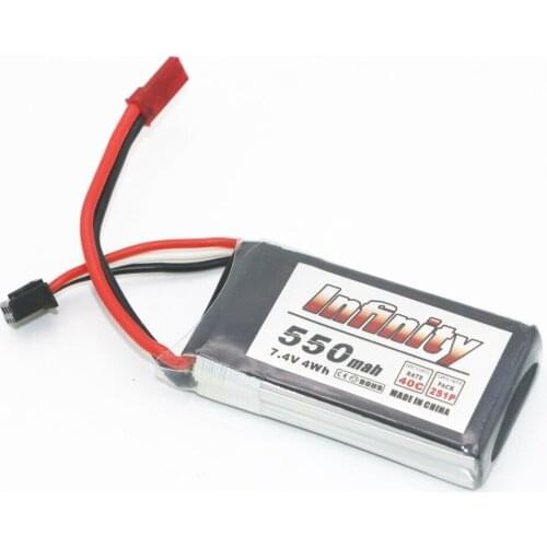 Infinity Rechargeable Lipo Battery 2S 7.4V 550mAh 40C JST plug For RC Quadcopter