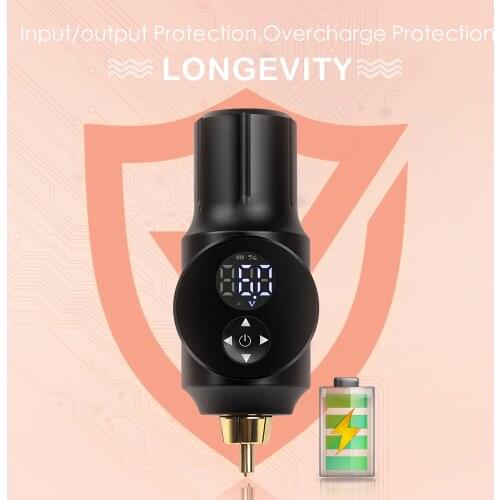 Recharge Wireless Tattoo Power Supply RCA DC Mini Tattoo Machine Battery for Tattoo Pen Permanent Makeup Machine 1500mAH