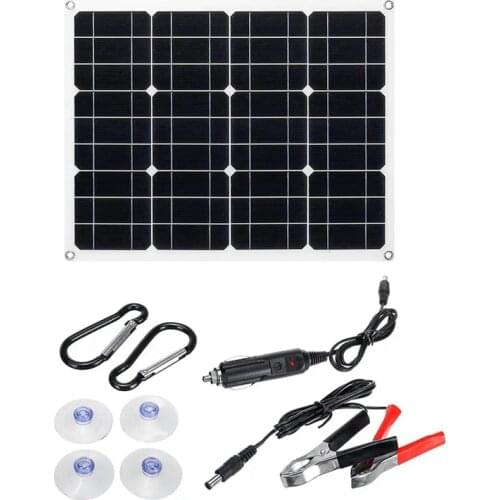 35W 18V Solar Panel Portable Flexible Monocrystalline Silicon Solar Panel Outdoor Car Ship Mobile Phone Charger Board