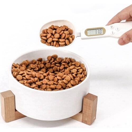 Portable Pet Food Scale Cup For Dog Cat Feeding Bowl Kitchen 300g Scale Spoon Measuring Scoop Cup Portable With Led Display