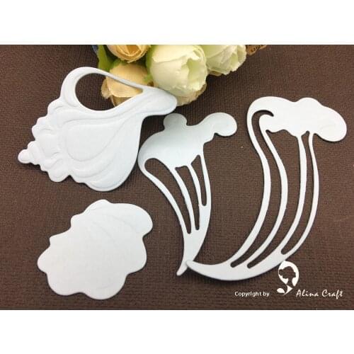METAL CUTTING DIES 4pc sea wave conch collection die knife mold cutter Scrapbook PAPER CRAFTER album card punch stencils