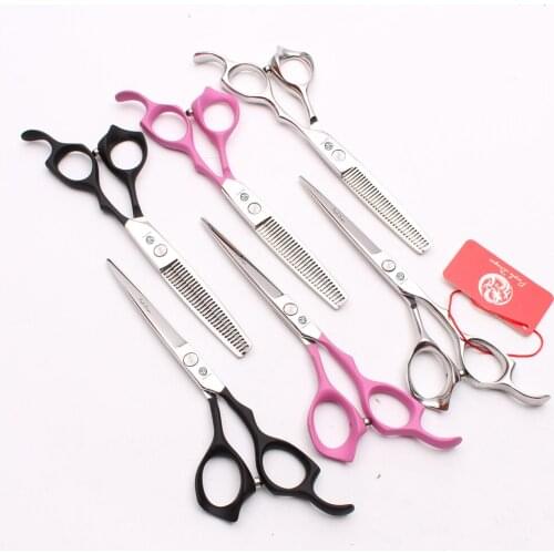Z1024 6.0" 17.5cm JP 440C Purple Dragon Barber Scissors Cutting Shears Thinning Scissors Styling Tool Professional Hair Scissors