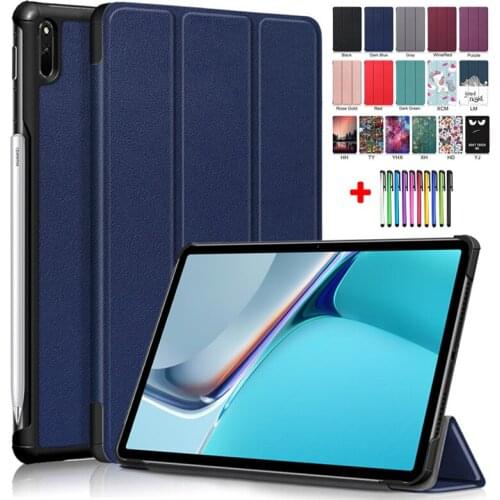Protective Para Coque For Huawei Matepad 11 Case 2021 Tablet Tri Fold Book Unicorn Cat Shell For Matepad 11 2021 Cover 10.95 "
