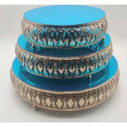 Golden round metal cake stand for Wedding cake stand set party supplies Kitchen accessories cake tools