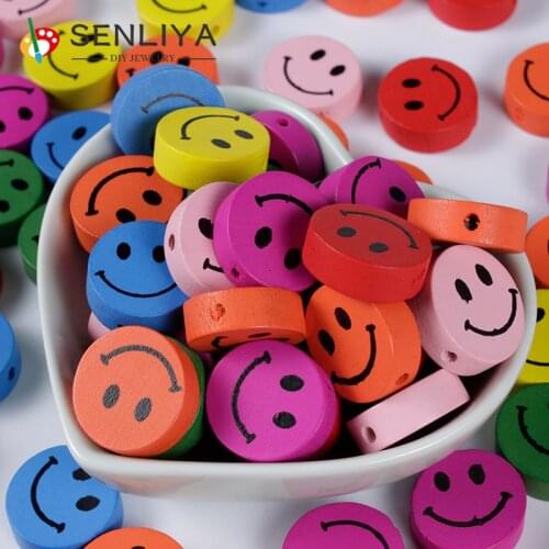 100Pcs/Lot Round Shape Wooden Beads Lovely Spacer Beading Wood Beads For Jewelry Baby DIY Crafts Kids Toys Making Wholesale