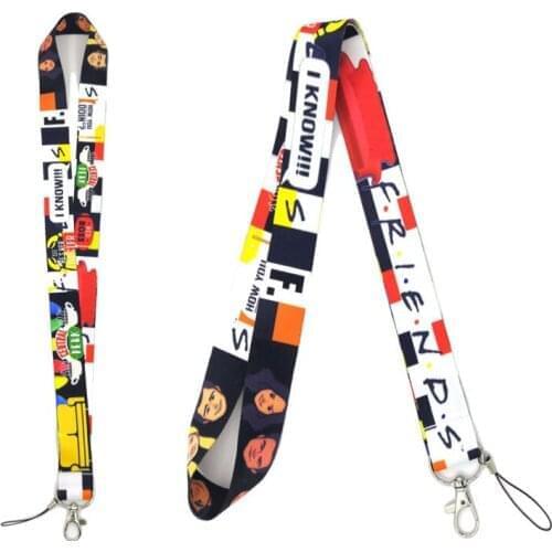 100 Pcs Tv Show Friends neck strap lanyard for keys glasses ID card badge holder keychain phone charm camera keycord webbing