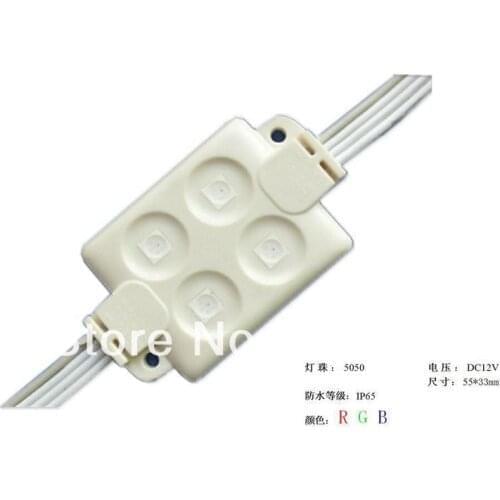 20PCS 5050 RGB SMD LED module;high bright;0.96W;IP65;DC12V;80-88lm;size:55mm*33mm